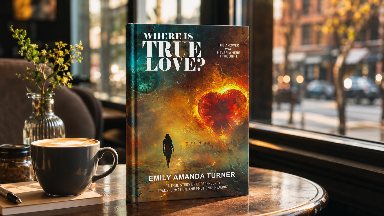 Where Is True Love? by Emily Amanda Turner on a café table